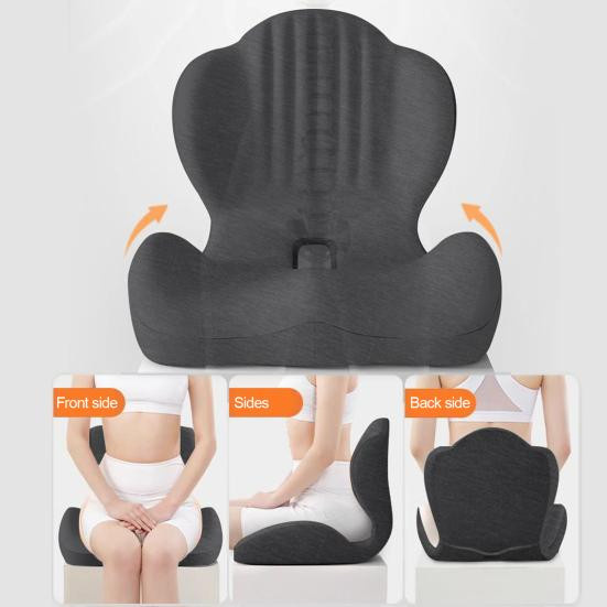 Hercules Ergonomisches Memory Foam Sitzkissen mit Rückenlehne in L-Form, Farbe Grün - Bild 3