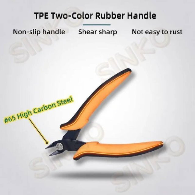 SiKO Ultrascharfe Schere mit Hochkarbon-Stahlklinge und rutschfestem TPE-Gummigriff in Orange für Elektronik, Handwerk und Stoffe - Bild 1
