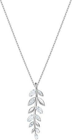 Swarovski Halskette, Eintagsfliege Blatt, Silber, Kristall, Damen - Bild 1