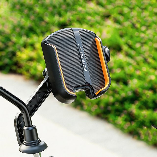 Wasserdichte und stoßfeste Motorrad-Handyhalterung in Schwarz für E-Bike-Navigation und GPS mit Lenkerklemme - Bild 1