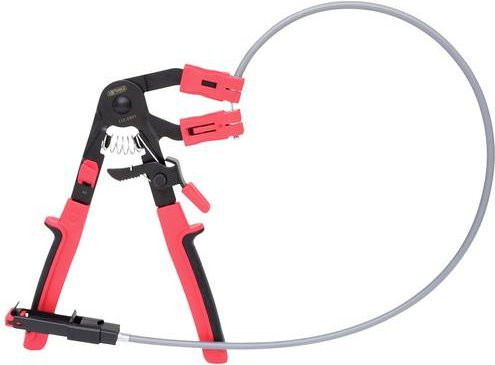 KS Tools Schlauchschellenzange mit Bowdenzug aus gehärtetem Stahl in Rot, Länge: 730 mm - Bild 1
