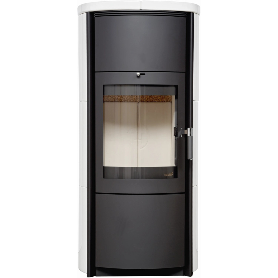 Hark Kaminofen Keno ECOplus Zeitbrandofen mit Keramikkacheln in Schwarz und Cremeweiß 7 kW - Bild 2