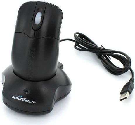 Seal Shield kabellose Maus STM042W in Schwarz mit USB-A Anschluss - Bild 1