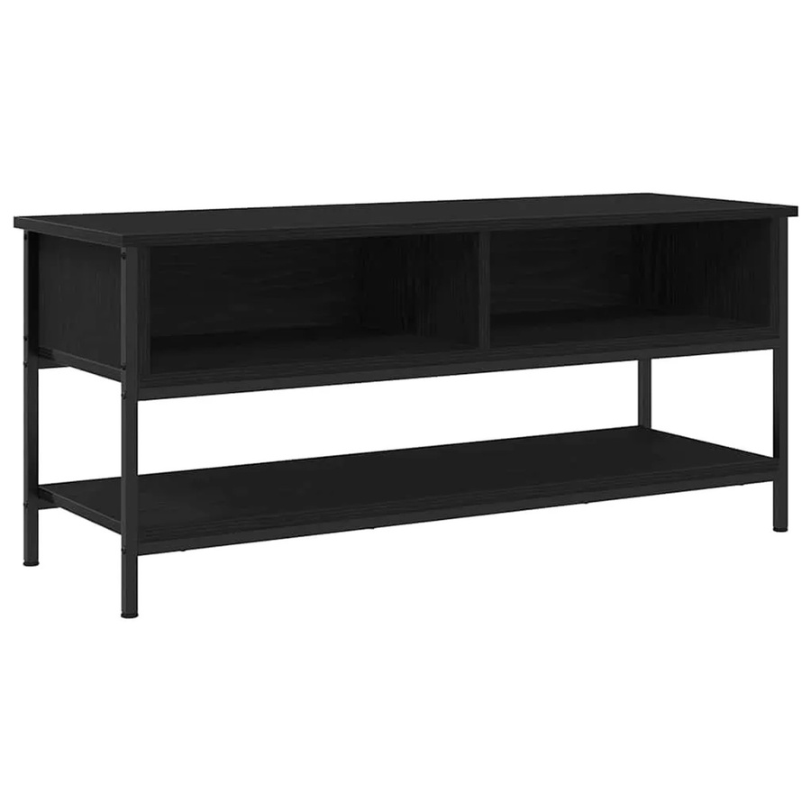 vidaXL TV-Schrank in Schwarz mit Eichen-Optik aus Holzwerkstoff, B/T/H: 100 x 35 x 45 cm - Bild 2