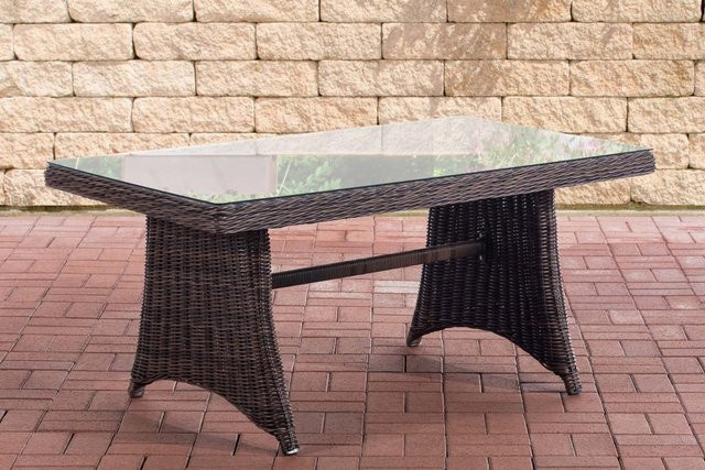 TPFGarden Gartentisch Sibell aus Polyrattan in braun-meliert - Bild 1