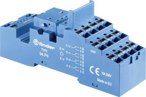 Finder 94.P4 Relaissockel in Blau passend für Serie 55, Serie 86 und Serie 094 (55.32, 55.33) - Bild 1