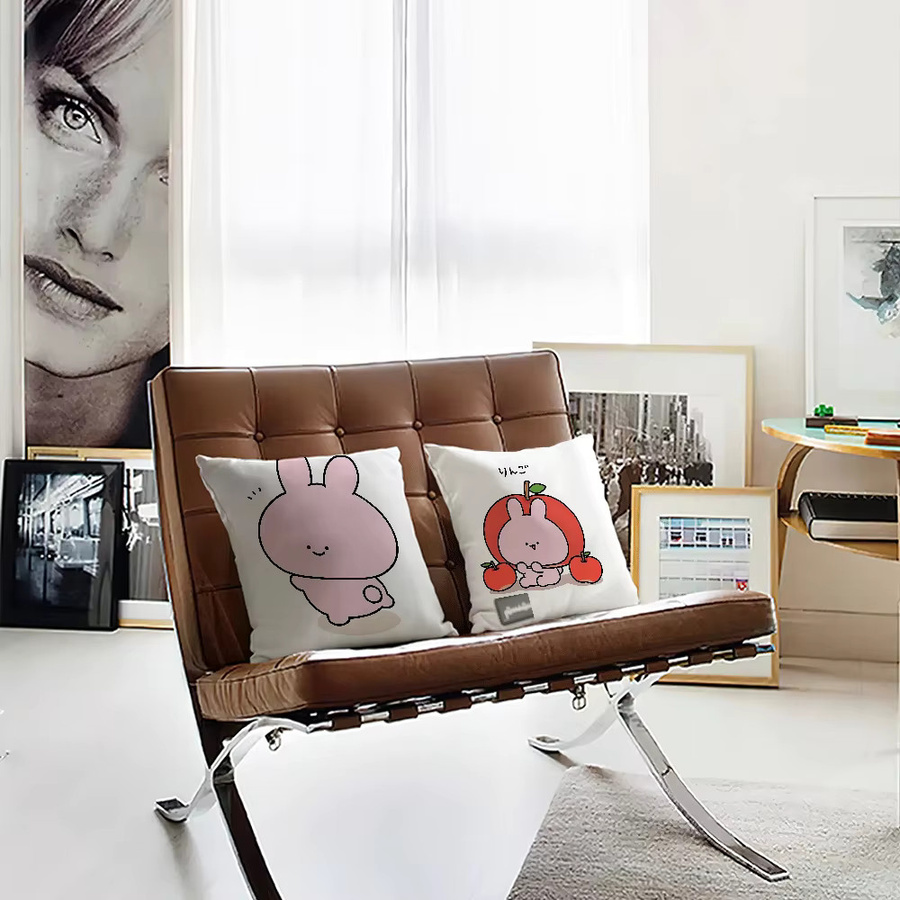 Weicher Kissenbezug mit Cartoon-Design von Asamimichaans in Multicolor für Wohnzimmer und Home Office - Bild 3
