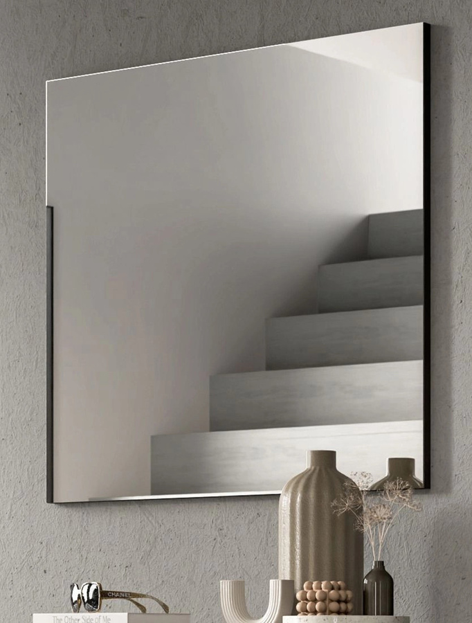 Garderobenspiegel Cooper von Inn.Furn in Grau, Wandspiegel rechteckig, Breite: 80 cm, Höhe: 73 cm - Bild 1