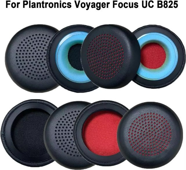 Plantronics Ersatz-Ohrpolster für Voyager Focus UC B825 Kopfhörer, 1 Paar, Schwarz - Bild 1