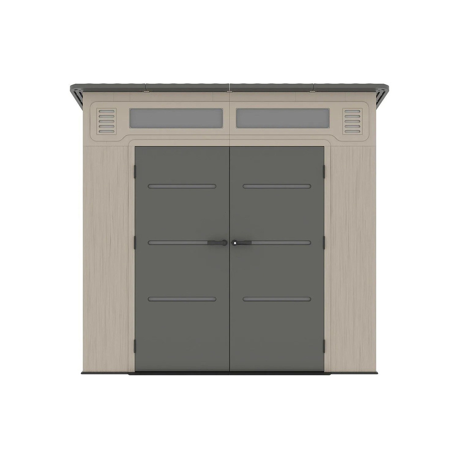 Vente-unique Schrebergartenhaus Anteva in Grau und Beige mit Kunststofffenstern und Schloss, Höhe: 237 cm - Bild 2