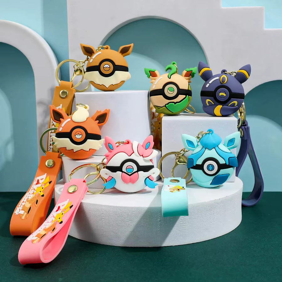 Bandai Schlüsselanhänger-Set, Pokémon Ball, PVC, Unisex - Bild 3