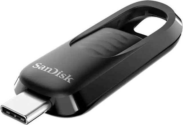 SanDisk Ultra Slider USB-C 3.2 Flash-Laufwerk, 128 GB, Schwarz - Bild 1