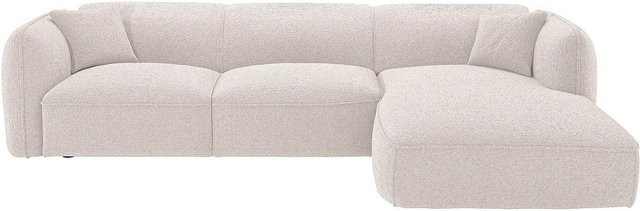 Maison Céphy Sofa Camilio in Beige mit L-Form und Chenille-Stoff, Breite: 272 cm - Bild 1