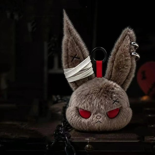 Yiran toy Dunkler Hase Plüschtier, Taschenanhänger, Braun - Bild 1