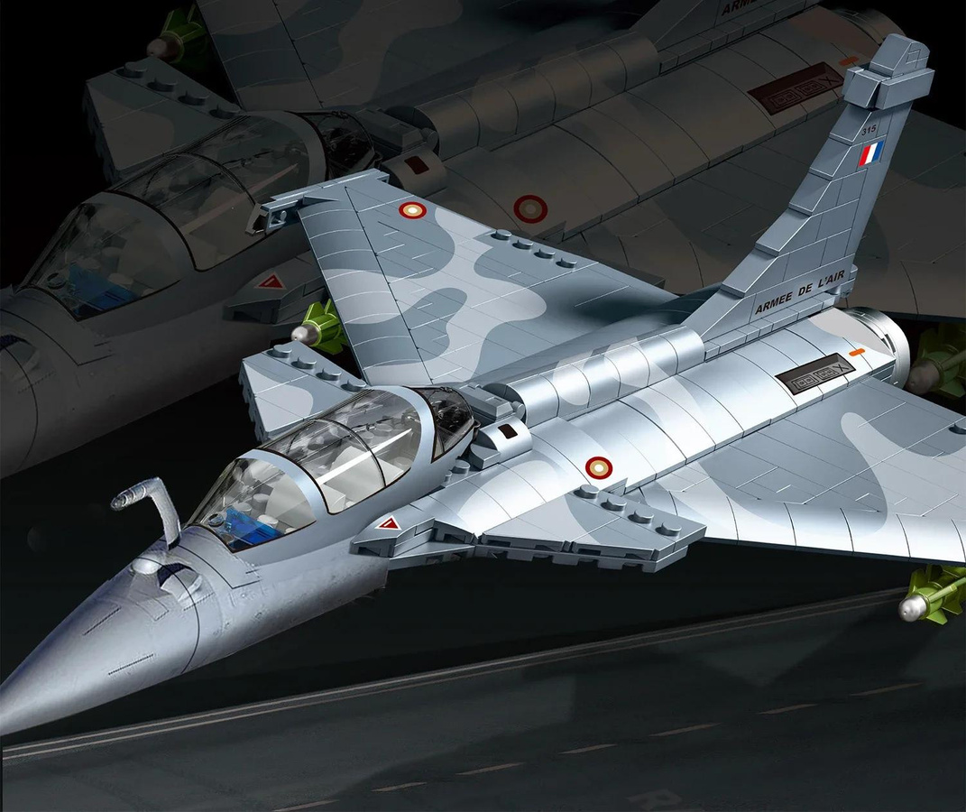Yiran toy Militärische Rafale-Kampfflugzeuge Bauen Blöcke Flugzeugsteine Modell ab 14 Jahren - Bild 3