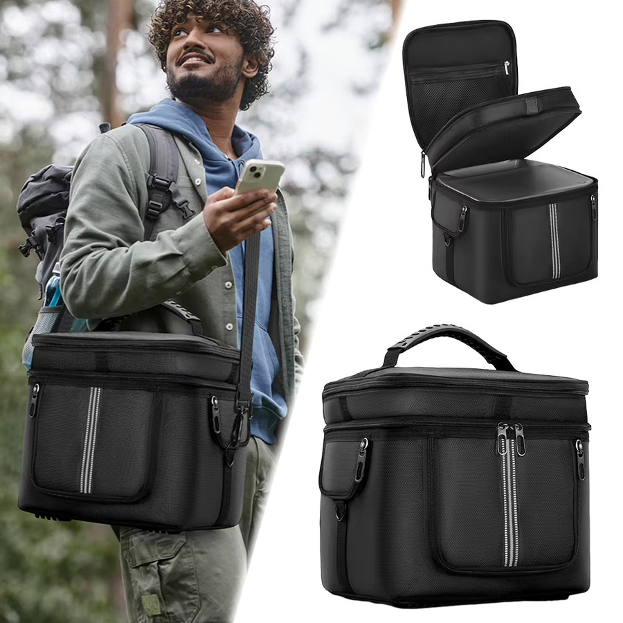 ATUOTIN Tragbare Powerstation-Tasche mit Schultergurt und Griff für Ecoflow River 2 Pro & Ecoflow River 2 Max, Schwarz - Bild 2
