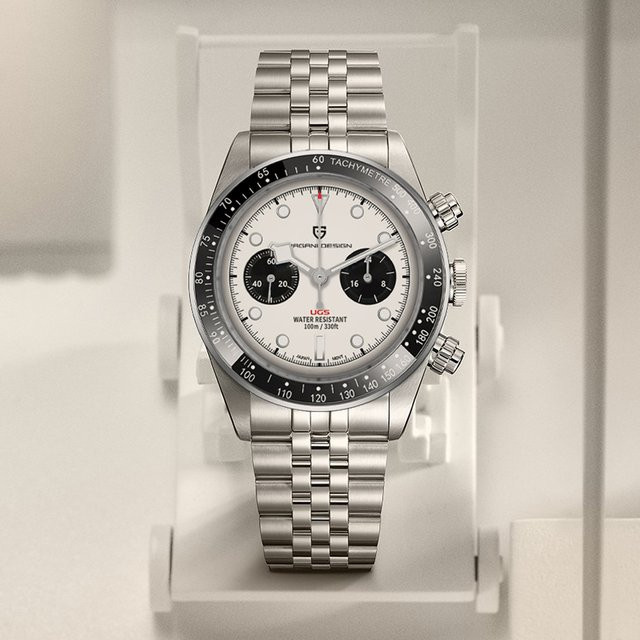 PAGANI DESIGN Chronograph, Quarz, Edelstahl, Schwarz, Herren - Bild 1