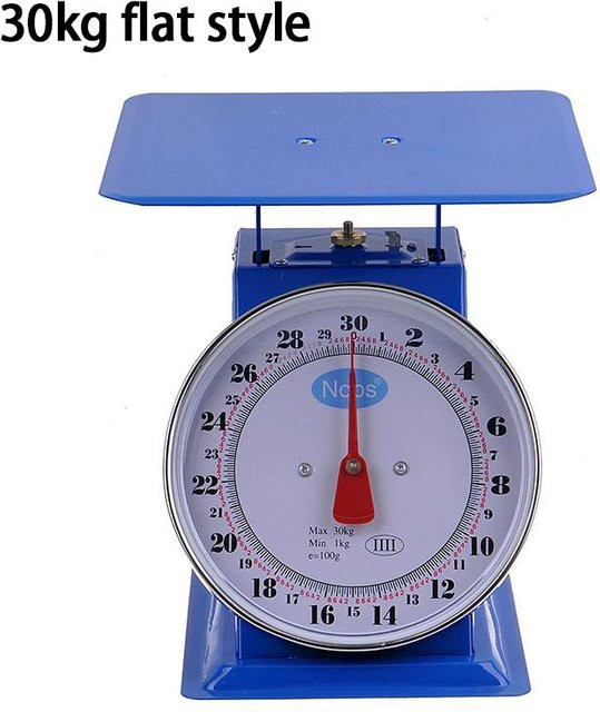 Yaye Mechanische Vintage Küchenwaage aus Edelstahl in Silber mit abnehmbarer Schale, Tragkraft 30 kg - Bild 1