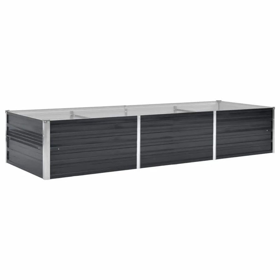 DELUKE Hochbeet OSKAR aus verzinktem Stahl in Anthrazit, B/T/H: 240 x 80 x 45 cm - Bild 2