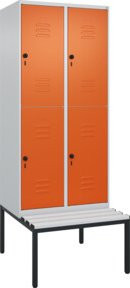 C+P Doppelstock-Spind Classic PLUS Sitzbank mit 2 Abteilen und Sicherheits-Drehriegel, B/T/H: 212 x 80 x 81,5 cm - Bild 1