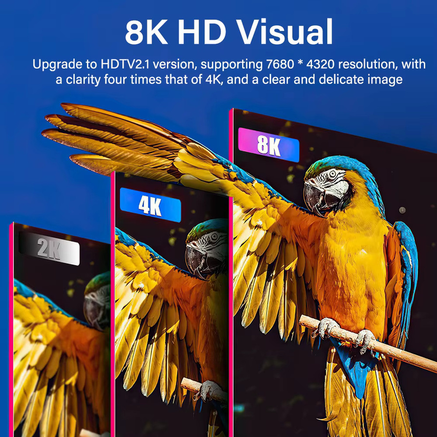 Nephy HDMI 2.1 Kabel 48Gbps für 8K@60Hz und 4K@120Hz mit eARC und Dolby HDR10 in Grau - Bild 3
