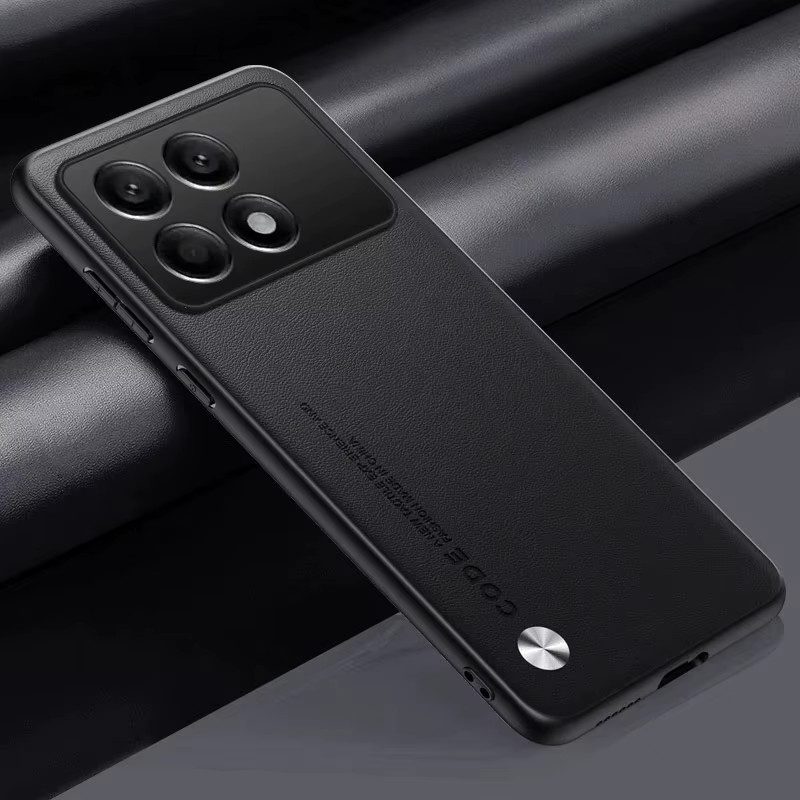 Luxus Schutzhülle aus PU-Leder für Xiaomi Poco X6 Pro in Schwarz - Bild 2
