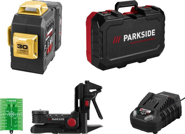 PARKSIDE PERFORMANCE 20 V Akku-Kreuzlinienlaser Limited Edition PKLLP 3360 A1 in Grün-Schwarz mit Akku und Ladegerät - Bild 1