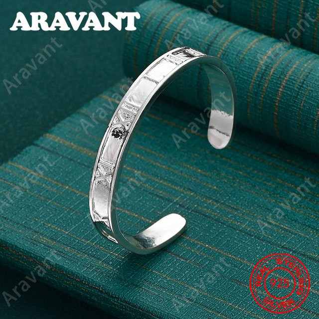 Armband 925 Silber, römische Ziffern, Damen, Vintage - Bild 1