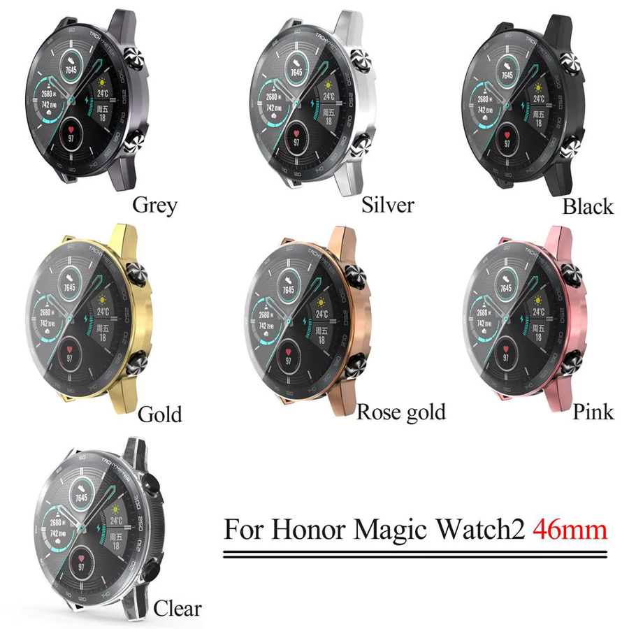 Displayschutzhülle Honor Magic Watch 2 46mm, Soft TPU, Schwarz - Bild 4