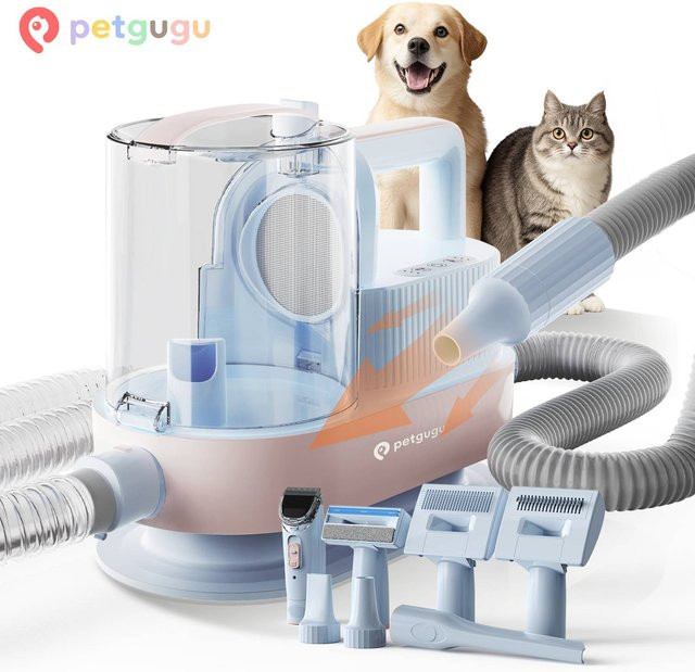 PETGUGU M1 Pro 7 in 1 Hundehaar-Staubsauger mit Föhn und 11000Pa Saugkraft, Tierpflege-Set mit 2,5L Behälter - Bild 1