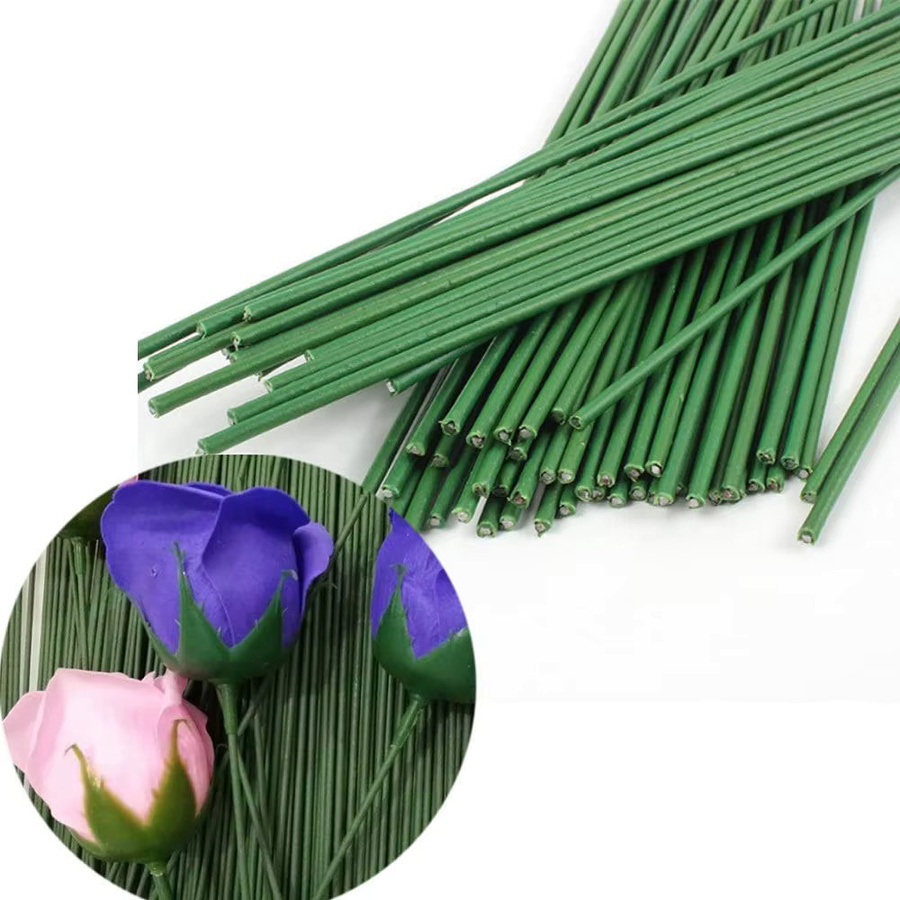 Blumenstieldraht für Floristen zum Basteln, dunkelgrüner Metalldraht, Länge: 40 cm, Durchmesser: 2 mm - Bild 4