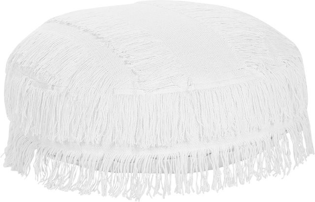 Beliani Bodenkissen OULAD in Weiss, rund, aus Baumwolle, B/T/H: 50 x 50 x 20 cm - Bild 1