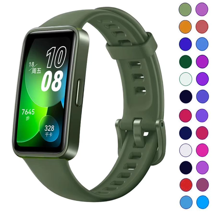 Uhrenarmband Huawei Band 9, 8, 10, Silikon, Schwarz - Bild 4