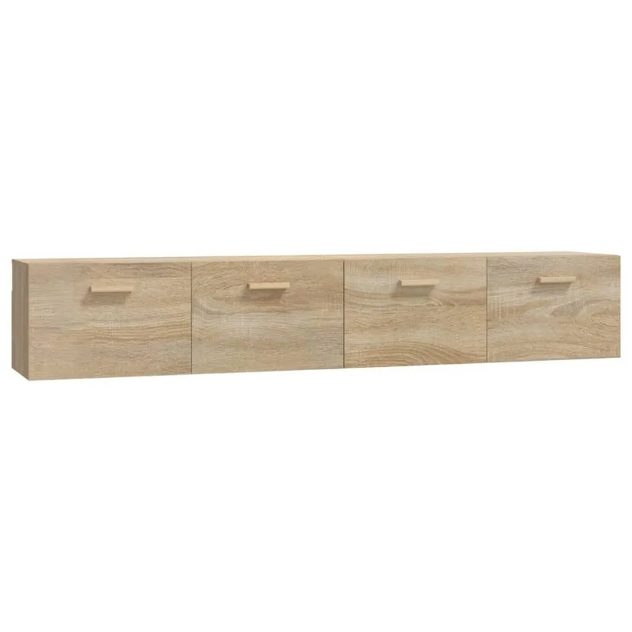 vidaXL Wandschränke 2er-Set Sonoma-Eiche, modern und schlicht, B/T/H: 100 x 36,5 x 35 cm - Bild 2