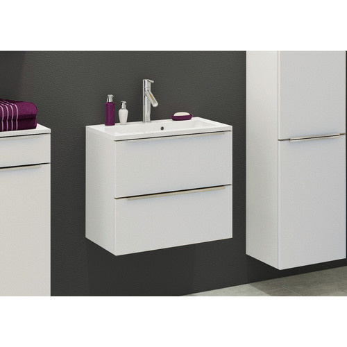 HELD MÖBEL Waschtisch Garda in Weiss, modern und wandmontiert, B/H/T: 60 x 54 x 39 cm - Bild 2
