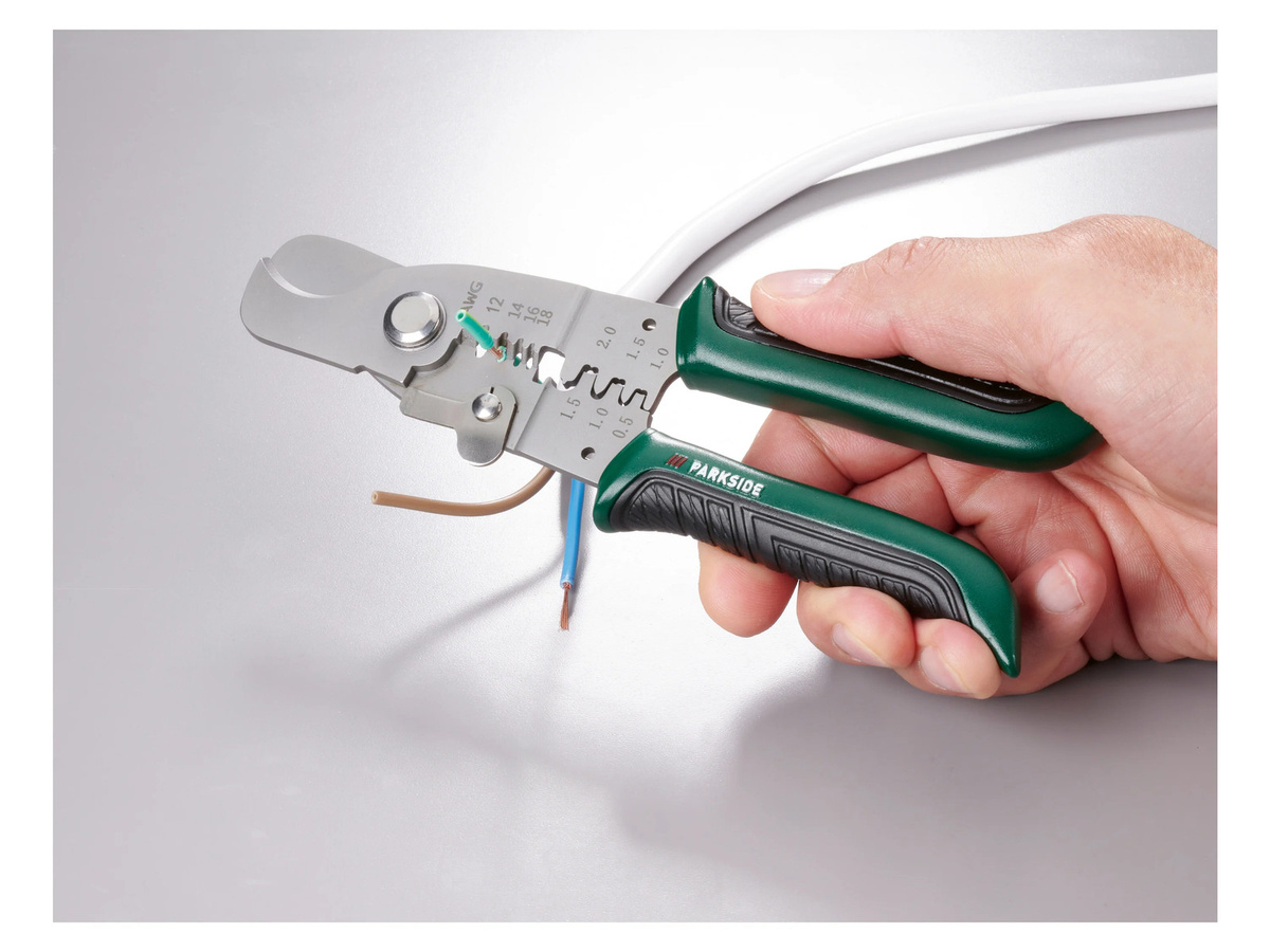Parkside Multi-Abisolierzange und Kabelschere Set aus Edelstahl in Multicolor, Länge: 180 mm und 205 mm - Bild 2
