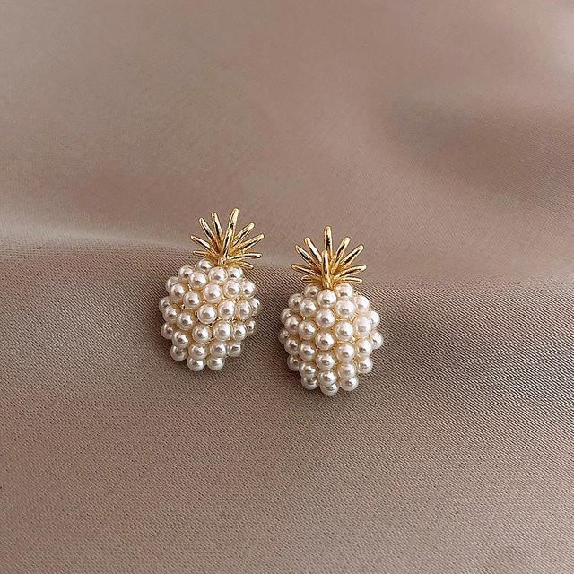 YULIN Ohrringe Ananas, Kristall, Strass, Gold, Damen - Bild 1