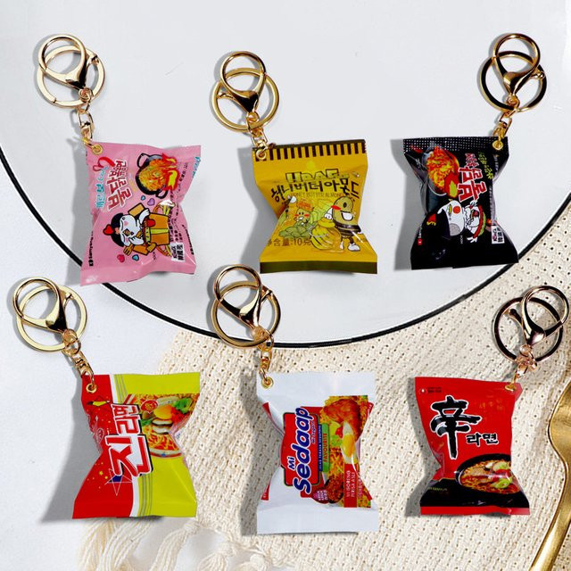 Velishy Anhänger Mini Snacks Instant Nudeln, Bunt - Bild 1