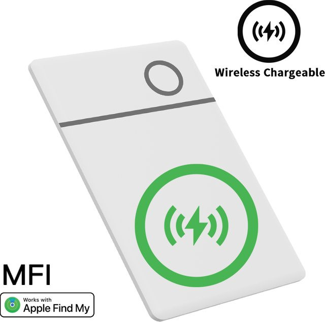 ICard Bluetooth Globaler Positionstracker für Apple Find My, Kabelloser Smart Card Locator mit Siri-Sprachsteuerung, Schwarz - Bild 1