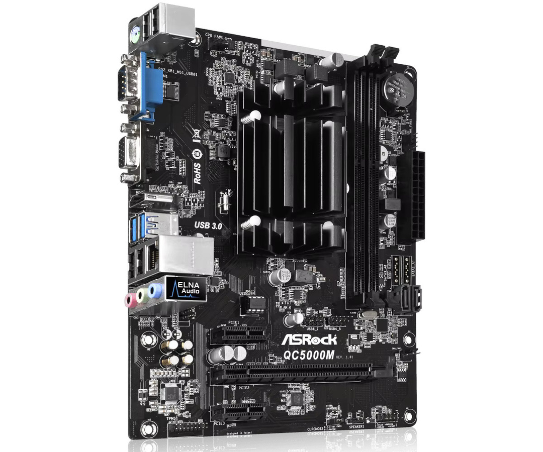 ASRock QC5000M Micro-ATX Motherboard mit AMD Radeon HD 8330 Grafik, AMD FT3 Kabini A4-5050/5000 Quad-Core APU und DDR3 Unterstützung in Schwarz - Bild 3
