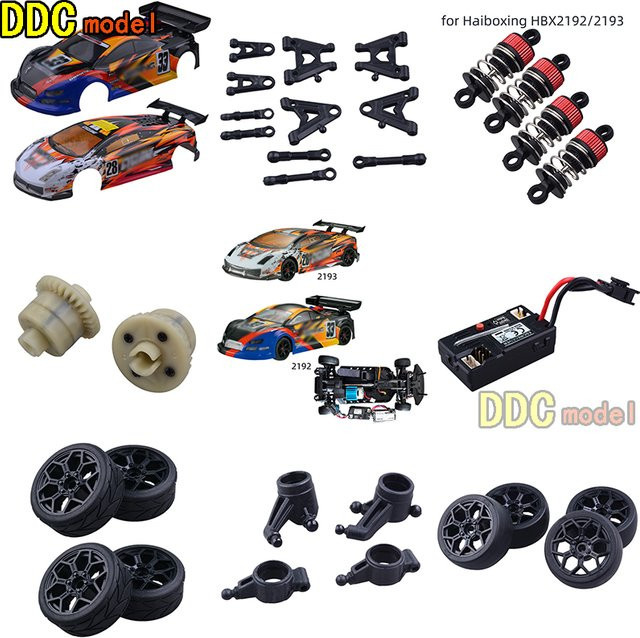 HAIBOXING RC Auto Ersatzteile Upgrade, ESC, Differentialräder, Servo, Getriebemotor, Stoßdämpfer - Bild 1