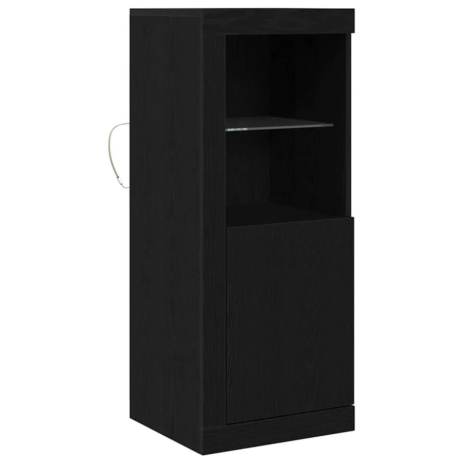 vidaXL Sideboard Schwarz in Rustik-Optik aus MDF, B/T/H: 41 x 37 x 100 cm - Bild 2