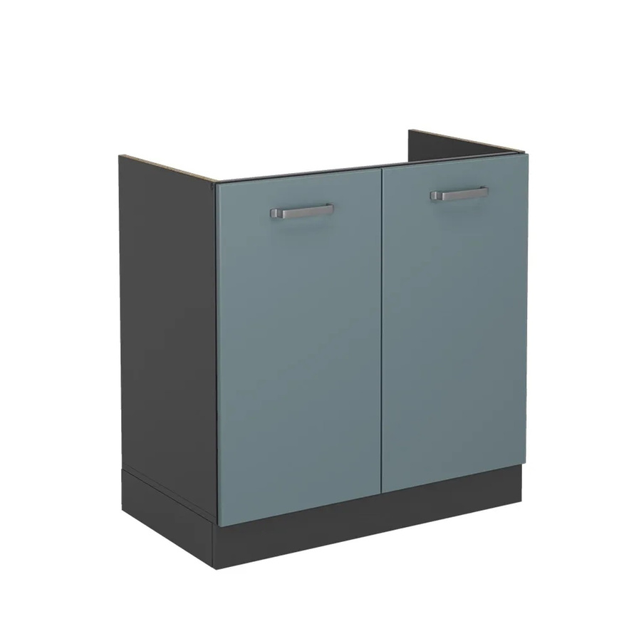 Vicco Spülenunterschrank R-Line Solid Küchenschrank in Anthrazit, Blau und Grau, Breite: 80 cm - Bild 3