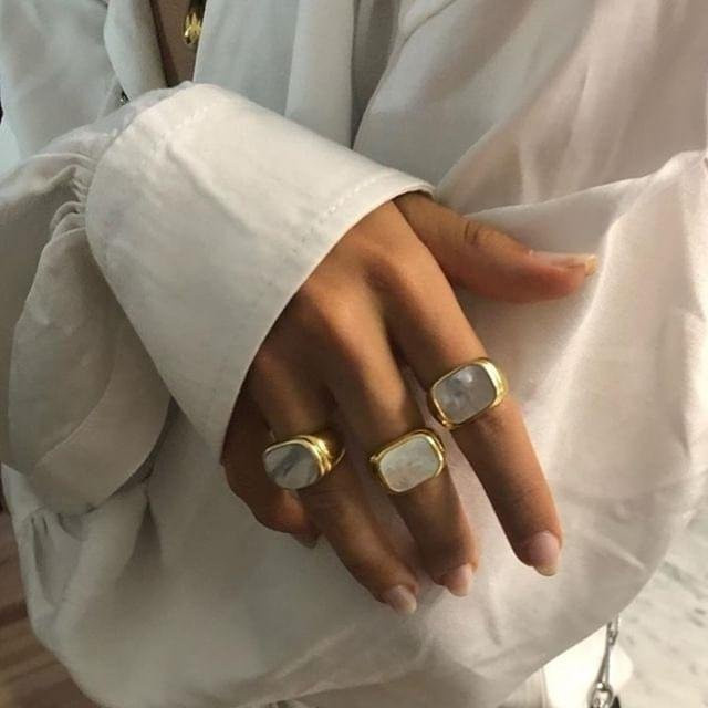 YIRAN Jewelry Statement Ring, Titan, Gold, Damen - Bild 1