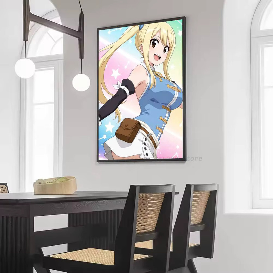 Wasserdichter Anime Lucy Heartfilia Wandaufkleber als dekorativer Poster-Druck für dein Wohnzimmer oder Schlafzimmer in Mehrfarbig - Bild 4