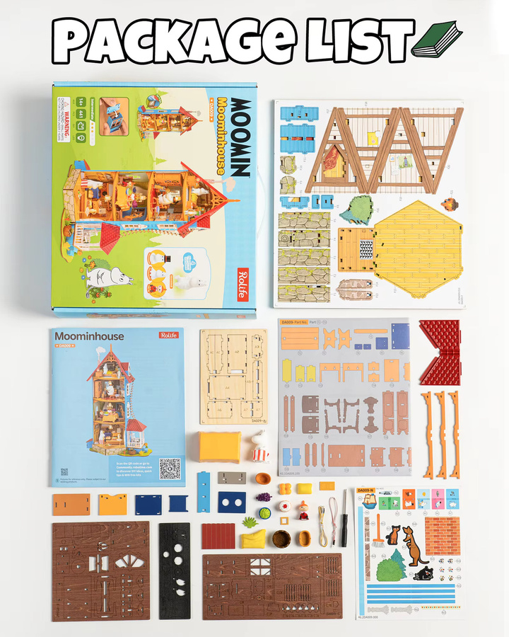 Robotime Moomin Moomin-Haus, 3D Holzpuzzle, ab 14 Jahren - Bild 5