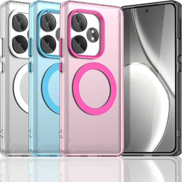 Magnetische kabellose Schutzhülle für Realme GT6 GT6T GT Neo6 SE GT Neo6 C63 C61 in transparenten Candy-Farben - Bild 1