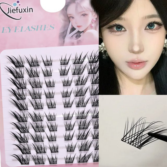 JIEFUXIN Künstliche Wimpern, Segmentierte Flügel-Wimpernverlängerung - Bild 1