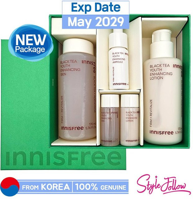 Innisfree Hautpflegeset mit schwarzem Tee, Lotion, Unisex - Bild 1