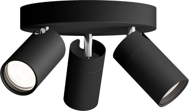 Philips Hue Idris 3-flammiger LED-Spot, rund, Schwarz, IP44, GU10, verstellbar - Bild 1